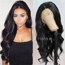 New natural black wig synthetic hair heat resistant long wavy curly cosplay wig. Lace Front Wigs Long Wavy Hair Synthetic Wigs For Black Women Natural Maycaur Hair