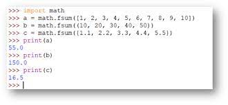 Fsum In Python Math Module Python Tutorial Blog