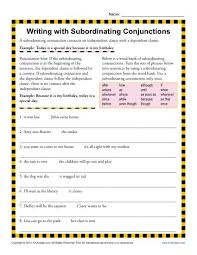 Some of the worksheets displayed are subordinating conjunctions, two types of conjunctions worksheet will open in a new window. Writing With Subordinating Conjunctions 3rd Grade Conjunction Worksheets