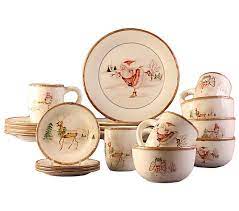 For nearly any occasion, this american atelier dinnerware set will make a stunning addition. American Atelier Christmas Twig 20 Piece Dinnerware Set Qvc Com