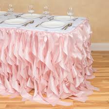 14 Ft Curly Willow Table Skirt Light Pink Table Skirt Curly Willow Diy Table Skirts