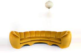 This living room furniture style offers versatile modular design, a plus if you enjoy rearranging your decor. Monumental Three Piece Curved Sofa Mustard Velvet Curved Sofa Leather Curved Sofa Corner Sofa Living Room