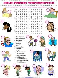 Illness, sickness, injuries, aches and pains. Health Problems Illnesses Sickness Ailments Injuries Wordsearch Puzzle Vocabulary Worksheet Medicine Medical Specialties