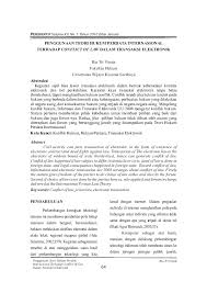 Pdf Penggunaan Teori Hukum Perdata Internasional Terhadap Conflict Of Law Dalam Transaksi Elektronik Jurnal Perspektif Academia Edu