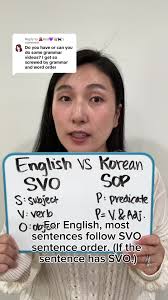 Replying to @🐙Red💜🪐🐈‍⬛ English VS Korean Sentence Structure! #Korean  #language #highschool #teacher #new #learn #foryou #foryoupage #Koreanbyjen