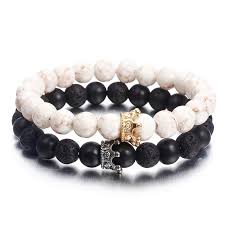 We did not find results for: Buy Fashion Natural Lava Stone Couple Bracelet Black White Beads Crown Bracelet For Man Women Jewelry At Affordable Prices Free Shipping Real Reviews With Photos Joom