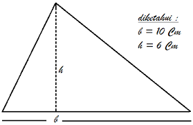 Anda juga boleh menggunakan rumus ini jika mengetahui salah satu sisi segitiga dan panjang hipotenusanya. Rumus Cara Menghitung Luas Segitiga
