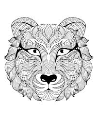 Tiger Head Magnificent Tiger Head From The Gallery Tigers Artist Bimdeedee Source 123 Mandala Coloring Pages Animal Coloring Pages Mandala Coloring