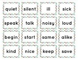 Synonym Memory Game Synonyms And Antonyms Synonym Cards Antonym