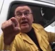 Moment two ice cream van drivers have war of words in aggressive battle  over turf