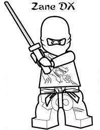 Lego Ninjago Coloring Pages Zane Maleboger Tegning Til Born Kreative Ideer