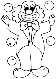 Colorie le chapeau en bleu avec une bande jaune. Coloriage Le Cirque Clown 06 10 Doigts