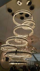 Contemporary Chandelier Created By Grouping Several Pendants Of Different Sizes Great Effect Lighting Lighting Inspiration Luxury Lighting Luxury Lamps