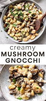 Creamy One Pan Mushroom Gnocchi Gnocchi Recipes Easy Gnocchi Dishes Gnocchi Recipes