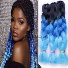 This hairstyle looks completely starry. 10pcs Lot Ombre Jumbo Braiding Hair Crochet Braids 3 Tone Black T Blonde Brown Blue Purple Synthetic Braid Hair For Box Braids Ombre Jumbo Braiding Hair Ombre Jumbobraids Hair Crochet Aliexpress