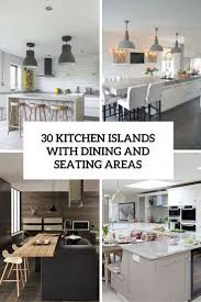 Seating can accommodate anywhere from one to four people, depending on the size of your kitchen and the style of seating you are seeking. 30 Kitchen Islands With Seating And Dining Areas Digsdigs