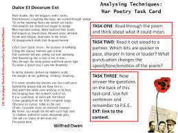 The author of the poem, wilfred owen, is a renowned poet, who is known for his criticism on the violence of war, but he was ironically a soldier who lost his life in battle. Dulce Et Decorum Est Bundle Teaching Resources
