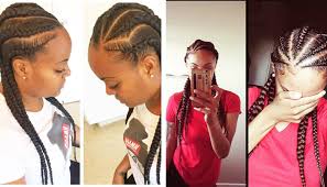 This intricate braided style features thick ghana braids and skinny cornrows that run parallel to them. 15 Stunning Photos Of Ghana Braid Styles