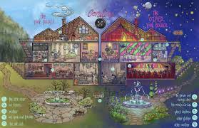 Map Of Coraline S House And The Other House Done For Illustrated Maps Class And Because I M A Nerd And Peliculas De Munequitos Historia De Disney Coraline