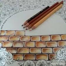 Shading Bricks Stone Color Pencil Art Colored Pencil Techniques Colored Pencils