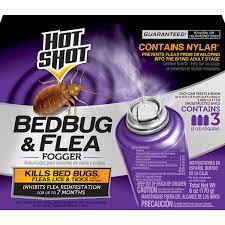 Hot Shot Bedbug Flea Fogger Killer With Nylar To Regulate Flea Growth 2 Ounce Cans 3 Pack Walmart Com Walmart Com