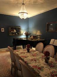 5 pc round dining set. Prussian Blue Dining Music Room Modern House Design Blue Rooms House Design