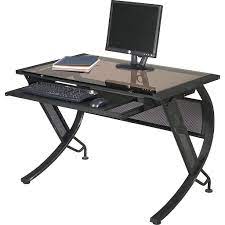 Provide a stable work surface with this walker edison computer desk. Osp Designs Horizon Glass Top Computer Desk Black Frame Staples Glass Computer Desks Desk With Keyboard Tray Computer Desk