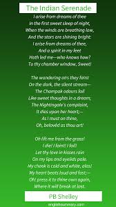 The Indian Serenade By Pb Shelley Romantic Poems Verses About Love Poems