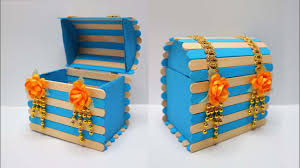 Lagi viral!!!kerajinan dari stik es krim hiasan dinding bunga flanel. Kotak Perhasan Dari Stik Es Krim Popsicle Stick Diy Ideas Storage Box Youtube