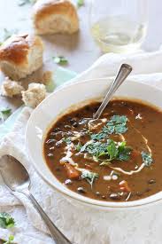 Black Bean And Sweet Potato Soup Recipe Creamy Sweet Potato And Black Bean Soup Recipe With Images Veggie Main Dishes Bean Soup Sweet Potato Soup