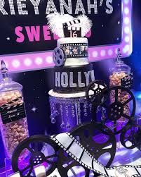 We have 100's of sweet 16 party ideas to make the day amazing. Hollywood Themed Quinceanera Ideas Mi Padrino Hollywood Party Decorations Hollywood Party Theme Hollywood Theme Party Decorations