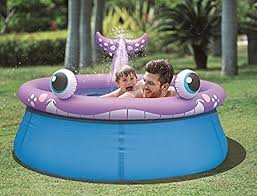 Inflatable Swimming Pool Whale Spray Baby Kiddie Toddler Yard Summer Play Center Jilong Spray Pool Inflatable Swimming Pool Kiddie Pool