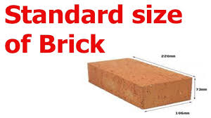 The standard size brick in india is 19 cm by 9 cm by 9 cm (as per is recommendations). Size Of Bricks Standard Size Youtube