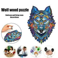 Whether the skill level is as a beginner or something more advanced, they're an ideal way to pass the time when you have nothing else to do like waiting in an airport, sitting in your car or as a means to. Wolf Wooden Jigsaw Puzzles Cartoon Animal Design Kids Educational Toy Home Decor Toys Games Jigsaws