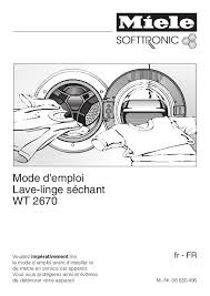 Check spelling or type a new query. Notice Lave Linge Miele Wt 2670 Et Pieces Detachees Pompe De Vidange Securite De Porte Verrou Programmateur Courroie Resistance Charbon Electrovanne