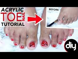 how to do acrylic toe nails foot