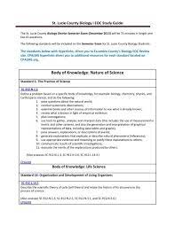 Welcome to the end of course exam review page. Biology Study Guide St Lucie County School Board