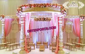 Hindu Wedding White Fiber Mandap Set Dstexports Usa Europe Uk England Losangles Colombo Nigeria Indian Wedding Decorations Mandap Wedding Chairs