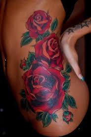 Gorgeous Rose Tattoo On Side Maybe In Back White With Better Detailing Rose Tattoo On Side Cute Tattoos Rose Tattoos