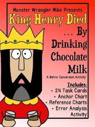 Metric Conversion Activity King Henry Died By Drinking