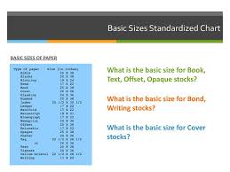 Using Basic Size And Basis Weight To Calculate The Weight Of