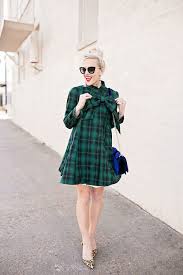 Green Plaid Tartan Bow Coat Dress Green Plaid Dress Dress Coat Outfit Bow Shirt Outfit
