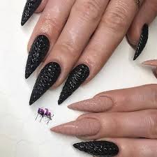 We provide the highest quality in luxury custom nails on the internet. Black Acrylic Nails With Glitter Nail And Manicure Trends