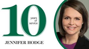 Jennifer Hodge, Vice President and Private Banker in Hattiesburg,  Mississippi, is celebrating 10 years of service with The First! In her  role, Jennifer is responsible for seeking new private banking clients and