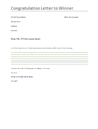 Winner Congratulation Letter A Letter Winner Letter Is Written For Congratulating A Person Fo Friendly Letter Writing Business Letter Format Learning Letters