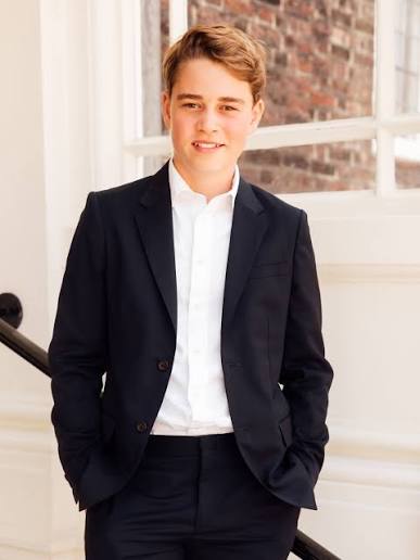 Happy 13th Birthday, George! 🎉 The new official portrait of Prince George  for his 13th birthday. The photograph, taken by Matt Porteous at Kensington  Palace after Trooping the Colour last month, shows