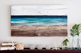 Ocean Inspired Original Painting Pallet Art Reclaimed Wood Art Ocean Inspiration