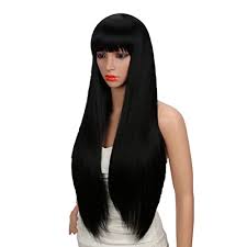 Jzyqyh long black wig lace front straight hair glueless natural hairline with baby hair synthetic lace front wig for black women 24inch (black) : Buy Kalyss 28 Inches Women S Silky Long Straight Black Wig Heat Resistant Synthetic Wig With Bangs Hair Wig For Women Online In Turkey B077pr5h22