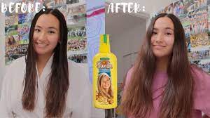 I used a wide toothed comb and my fingers to really work the sunin in her hair. Dying My Hair Using Sun In Youtube