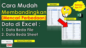 Cara Membandingkan Mencari Data Yang Berbeda Sama Di Excel Youtube